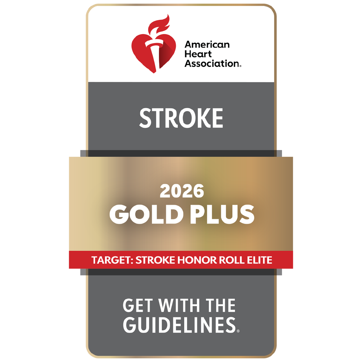 American Heart Association - 2026 Gold Plus Stroke - Get with the Guidelines