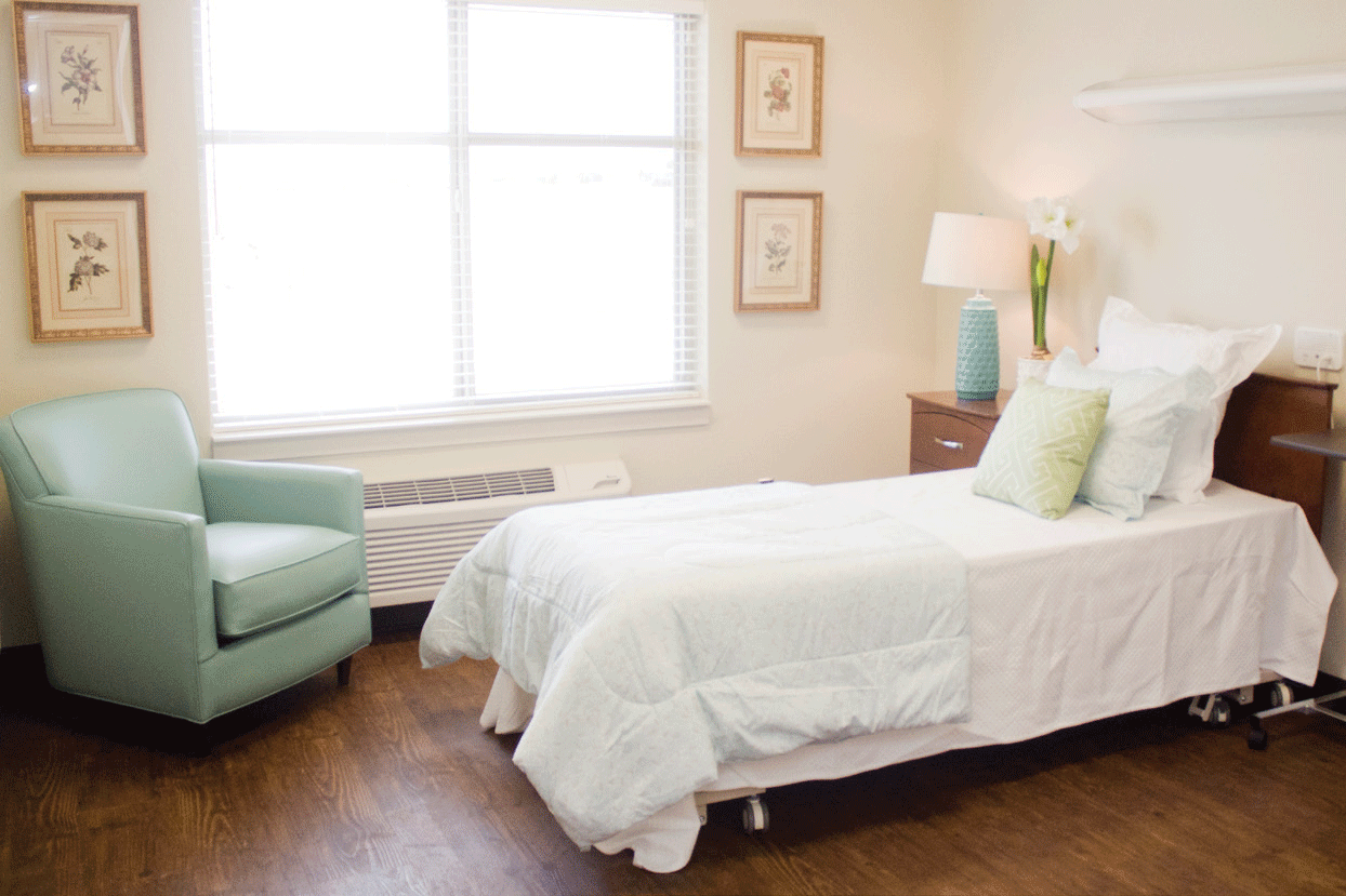 Bedroom of McMahon Tomlinson Nursing and Rehabilitation Center