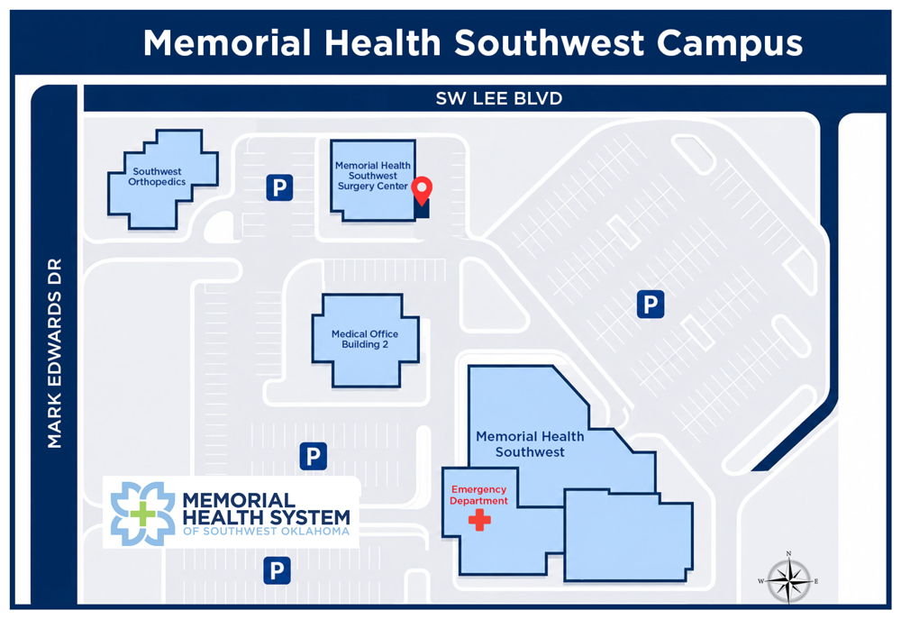 Memorial Health Southwest Campus map