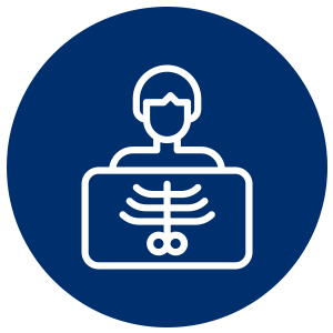 X-ray icon in blue circle