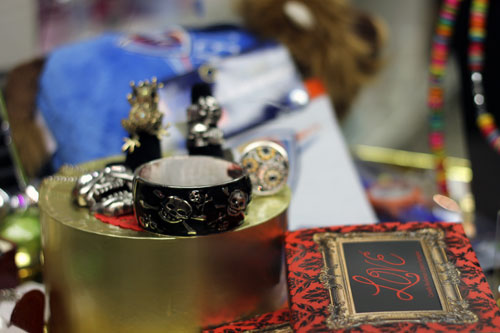 Displayed bracelets at Memorial Gift Shop Displayed bracelets at Memorial Gift Shop