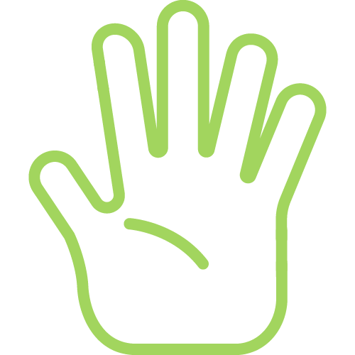 Green hand icon