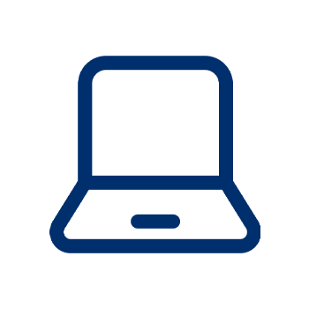 Blue laptop icon